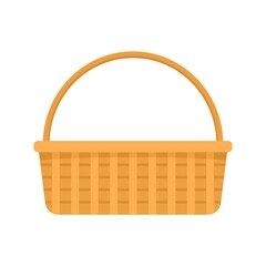 Poster - wicker straw icon flat isolated vector