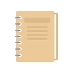 Poster - Inventory notebook icon flat isolated vector