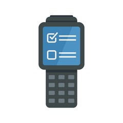 Poster - Inventory check device icon flat isolated vector