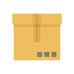 Poster - shipping parcel icon flat isolated vector