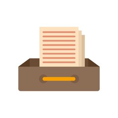 Poster - request archive folder icon flat isolated vector