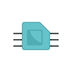 Poster - Phone esim icon flat isolated vector