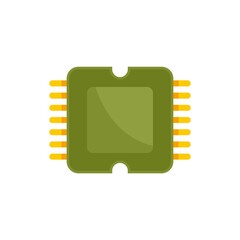Poster - Phone processor icon flat isolated vector