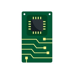 Poster - Telephone motherboard icon flat isolated vector