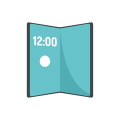 Poster - artificial foldable display icon flat isolated vector
