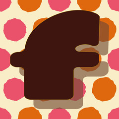 Poster - Letter f from the alphabet vector seamless repeat pattern print background