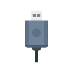 Poster - usb cable icon flat isolated vector