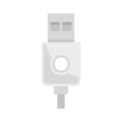 Poster - Modern usb cable icon flat isolated vector