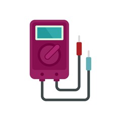 Poster - multimeter icon flat isolated vector