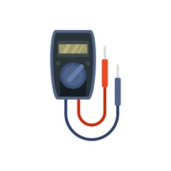 Poster - digital multimeter icon flat isolated vector