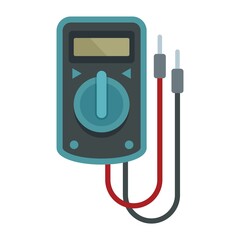 Poster - multimeter device icon flat isolated vector