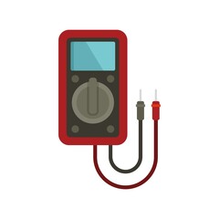 Poster - diagnostic multimeter icon flat isolated vector