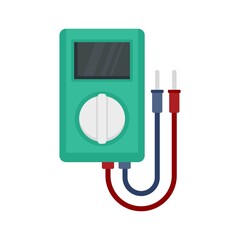 Poster - multimeter equipment icon flat isolated vector