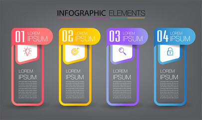 modern text box template, infographics banner