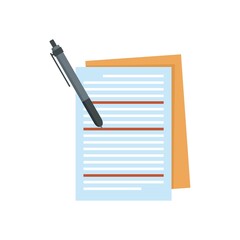 Poster - Editor icon flat isolated vector