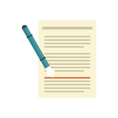 Poster - Edit text icon flat isolated vector