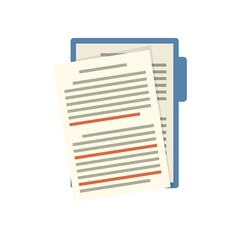 Poster - Content edit icon flat isolated vector
