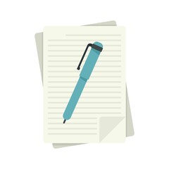 Poster - Grammar edit icon flat isolated vector