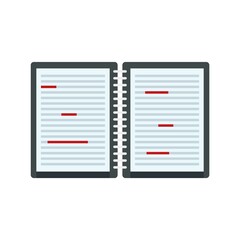 Poster - Writer editor icon flat isolated vector