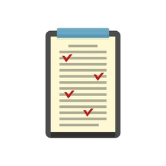 Poster - clipboard edit icon flat isolated vector