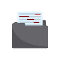 Poster - Summary editor icon flat isolated vector