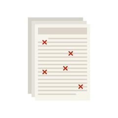 Poster - Business editor icon flat isolated vector