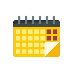 Poster - Lesson calendar icon flat isolated vector