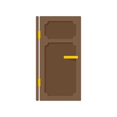 Poster - house door icon flat isolated vector