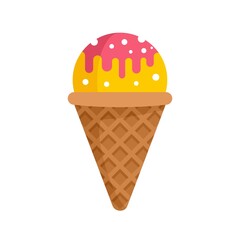 Wall Mural - Modern tasty ice cream icon flat isolated vector