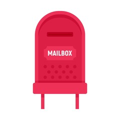 Poster - Letterbox icon flat isolated vector