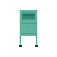 Wall Mural - Postbox icon flat isolated vector