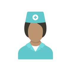 Poster - nurse character icon flat isolated vector