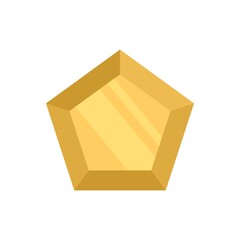 Poster - Marquise gemstone icon flat isolated vector