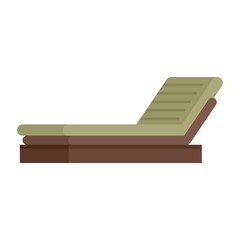 Poster - Soft outdoor chair icon flat isolated vector