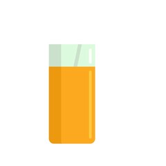 Poster - Raw orange juice icon flat isolated vector