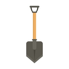 Sticker - Hiking shovel icon flat isolated vector