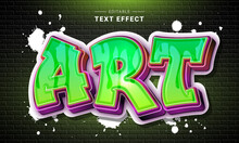 Editable Text Style Effect - Graffiti Text Style Theme.