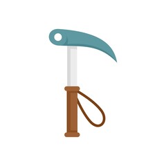 Poster - Hiking ice pick icon flat isolated vector