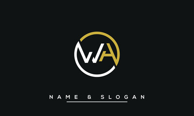 WA,  AW,  W,  A   Abstract Letters Logo Monogram