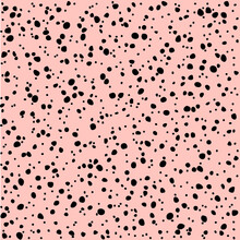 Seamless Pink Pattern With Black Dots