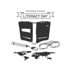 Fototapete - International literacy day hand drawn design
