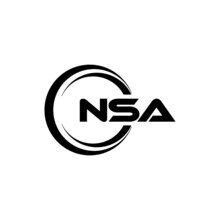 NSA Letter Logo Design With White Background In Illustrator, Vector Logo Modern Alphabet Font Overlap Style. Calligraphy Designs For Logo, Poster, Invitation, Etc.