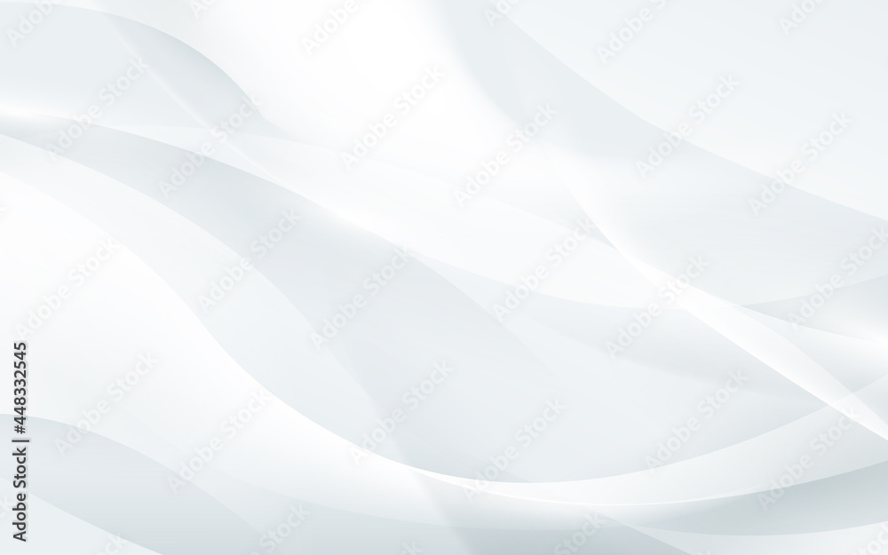 Abstract white, gray wavy with blurred light curved lines banner background. Design for social media banner, poster leaflet, placard, brochure, flyer, web - obrazy, fototapety, plakaty 