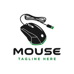 Poster - computer mouse technology illustration logo