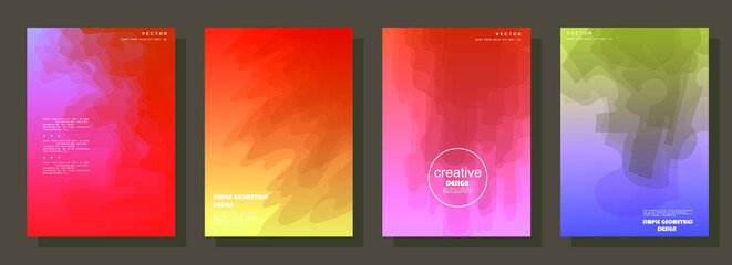 Poster - Creative hard paint cover design backgrounds vector. Minimal trendy style organic shapes pattern with copy space for text design for invitation, Party card,Social Highlight Covers and stories page