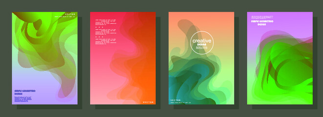 Poster - Creative hard paint cover design backgrounds vector. Minimal trendy style organic shapes pattern with copy space for text design for invitation, Party card,Social Highlight Covers and stories page