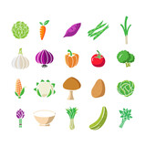 Fototapeta Kuchnia - Gastronomy food icon design set bundle template isolated