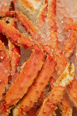 Poster - Snow crab legs on display at the market