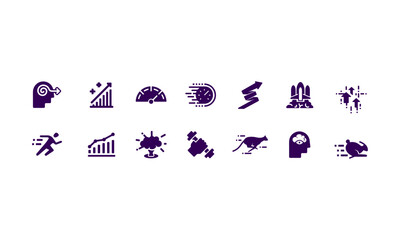 Sticker - Performance Icon Set vector design 