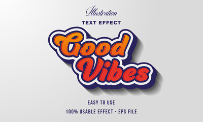 Poster - good vibes text effect